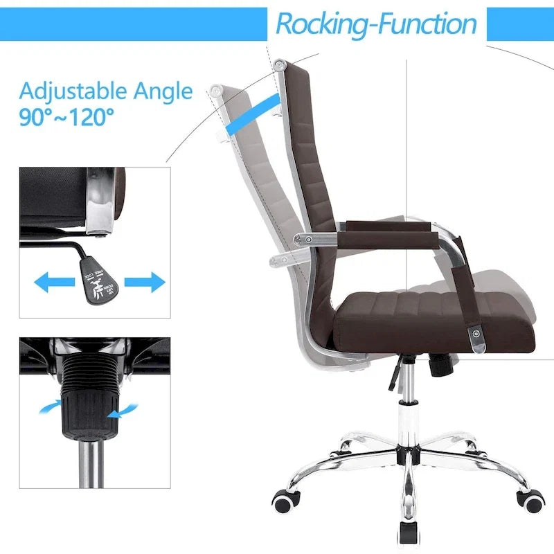 Chaise de bureau Homall nervurée Chaise de bureau d'ordinateur