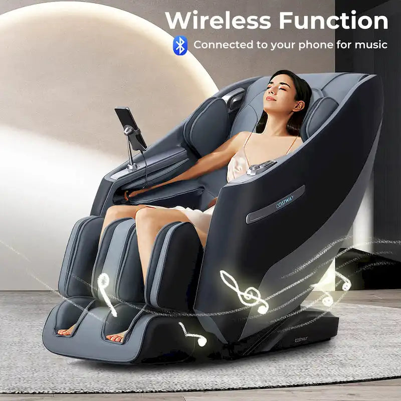 Fauteuil de massage corporel complet Costway Zero Gravity SL Track avec taille