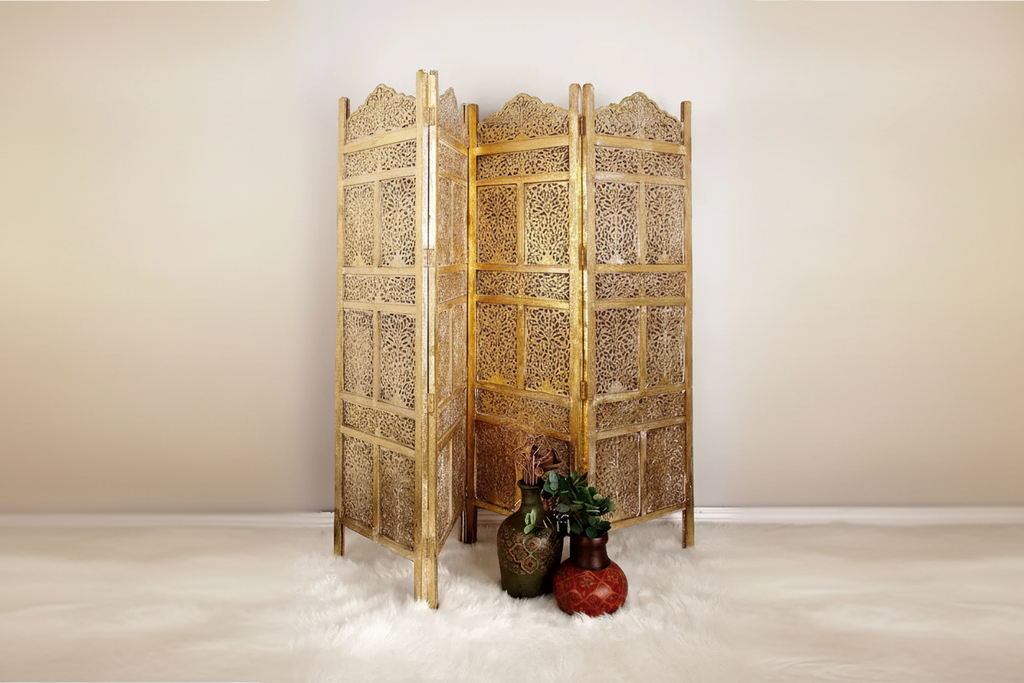 Gold Carved Room Divider Banner